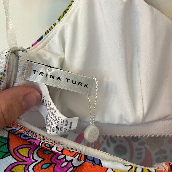 Trina Turk Halter Scarf Style Bikini Top - NWT - Size 4 - Picture 5 of 6